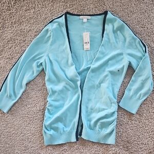 New York & Company Aqua Cardigan Sweater